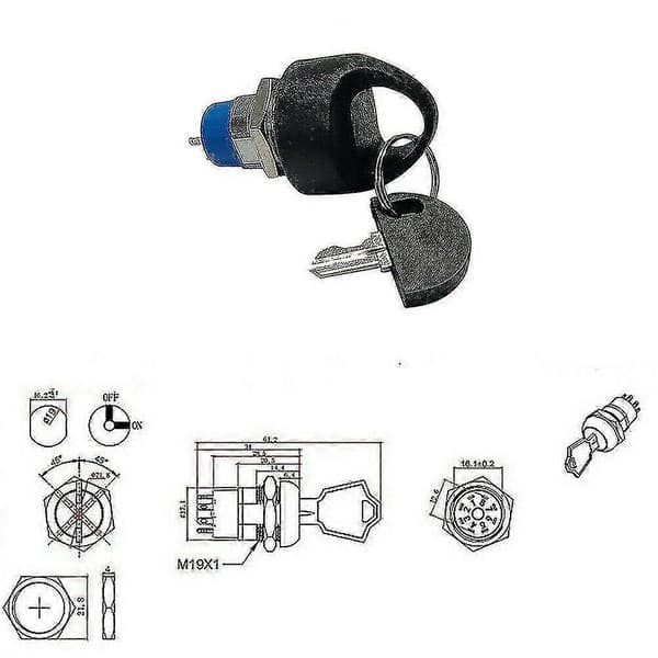 Replacement Start Key Ignition Lock for Electric Scooter