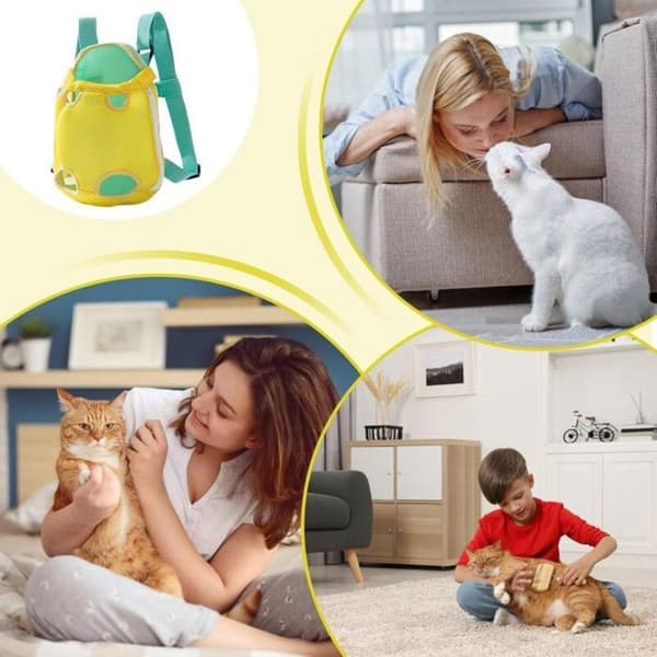 Pet Backpack, Portable Cat Backpack, Mesh Dog Backpack, for Outdoor Use