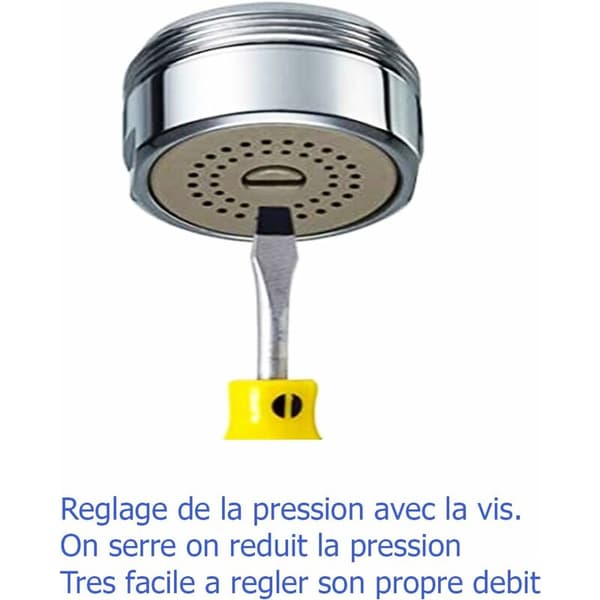 Vannbesparende kran, hann, 24 mm, servant, vask, reduser forbruket ditt med 30 til 80 % (hann M24)