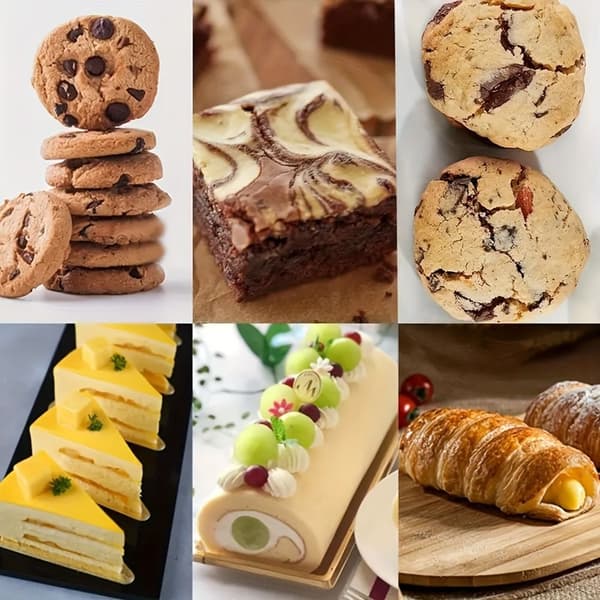 Firkantet silikonform for kakebaking, matsikker, non-stick, sammenleggbar og holdbar