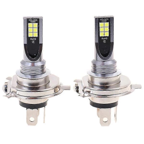 2x H4 200w 12000lm LED Bil Tåkelys Høy / Lav Frontlys Pærer