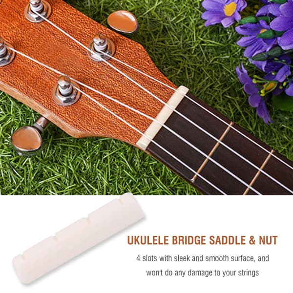 Luinen Ukulelen talla ja satula 4-kielisille ukuleleille, soittimen korjausosat