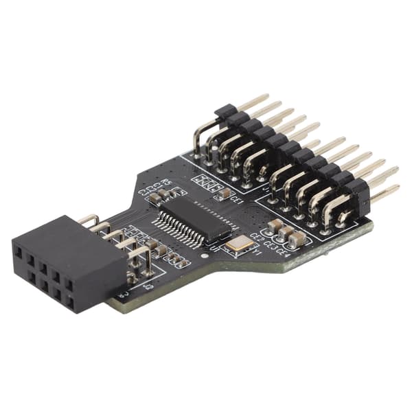 9-bens USB-splitter 9-ben til dobbelt 9-ben In-line USB2.0-stik Hun 1 til 2 Han 0,3 meter forlængerkabel USB-hovedhub