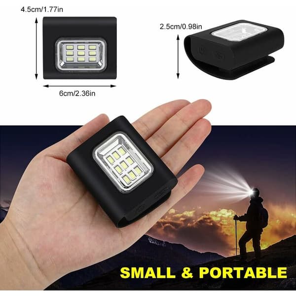 USB Rechargeable LED Chest Light for Running, 4 Light Modes, Compatible with Outdoor Activities - Jogging, Camping