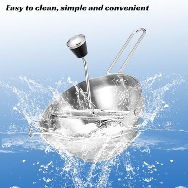 Stainless Steel Vegetable Mill with 3 Grinding Discs for Tomato Sauce, Applesauce, Puree, Mashed Potatoes, Potato Masher