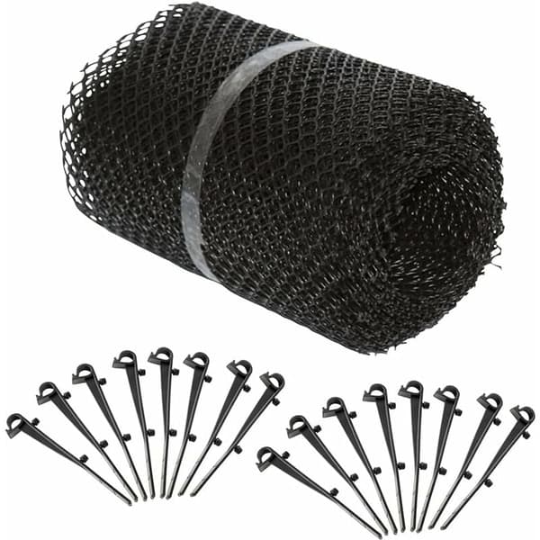 4x Nedløbsrørsbeskyttelsesnet med 60 fastgørelsesklemmer, 16cm6m