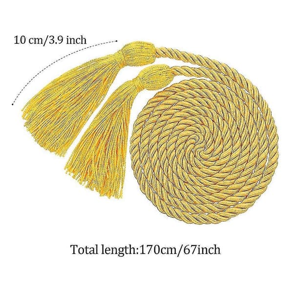 12-pack Gold Cord Graduation Tassel Cord For Graduates And Students (gold)