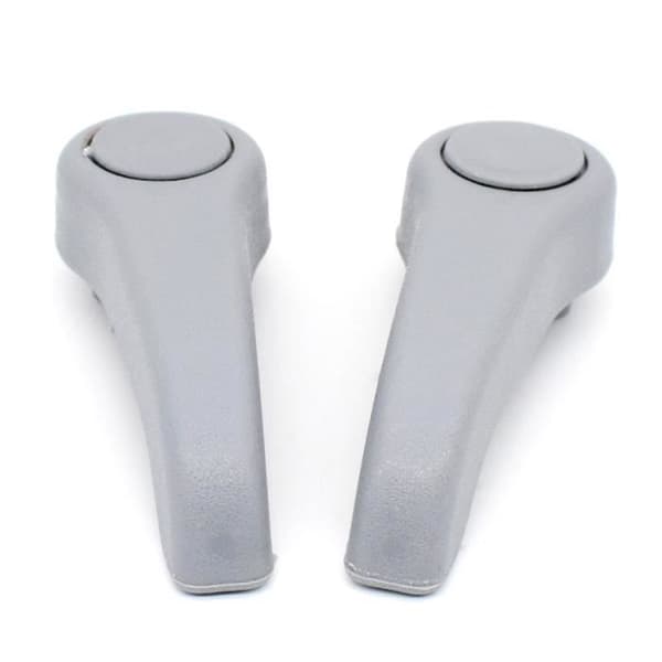 2x Right and Left Seat Adjustment Handles, Grey Adjustment Levers for Renault Clio and Twingo