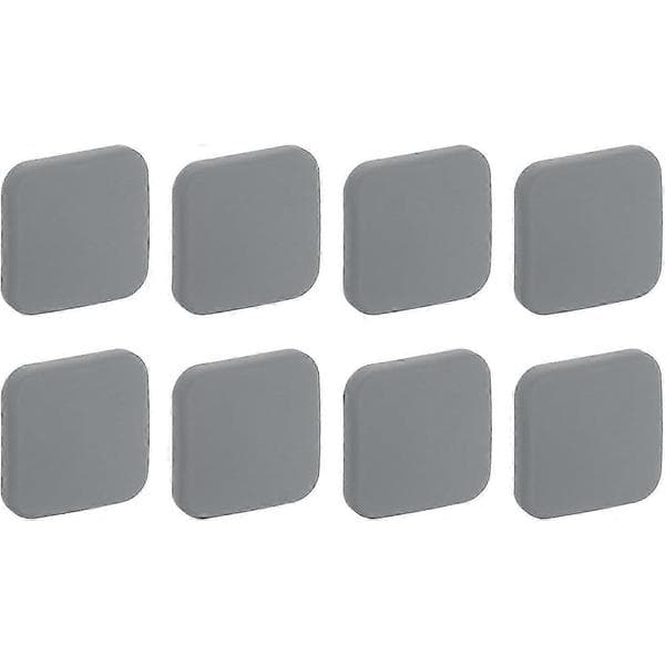 Wall Protector Door Stop, 8-Pack Soft Silicone Door Handle Buffers, Self-Adhesive Square Door Handle Guard for Home Office, High Quality Grey