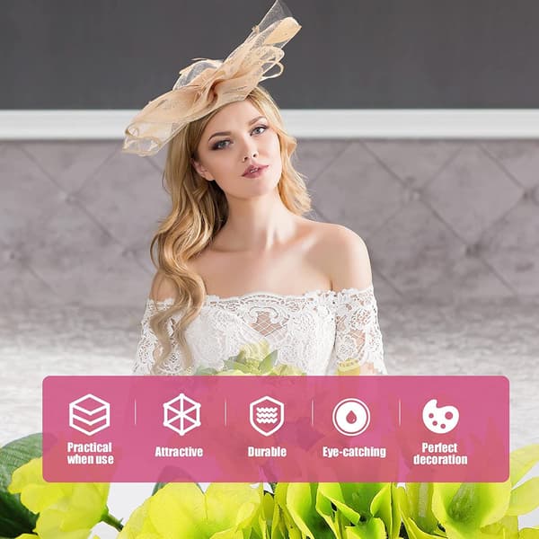 Kvinner Mesh Bryllup Fascinator Hatt (Gull)