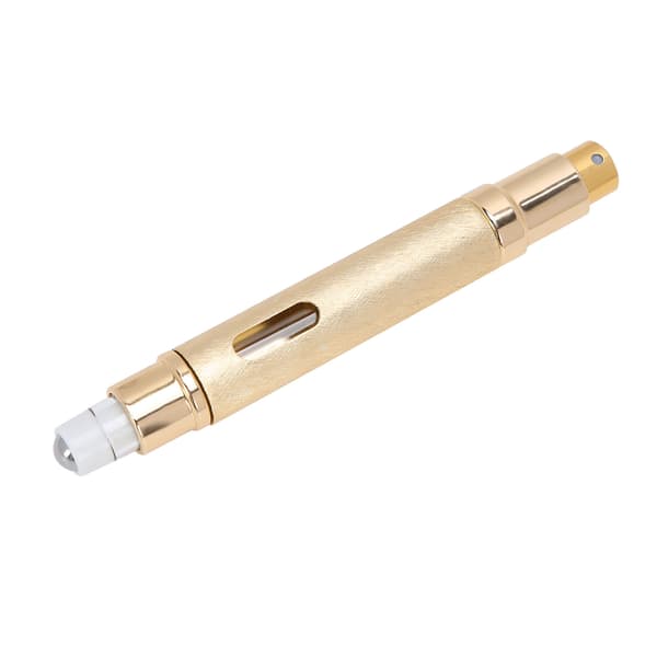 10 ml Round Press Perfume Bottle Portable Empty Refillable Glass Perfume Bottle (Gold)