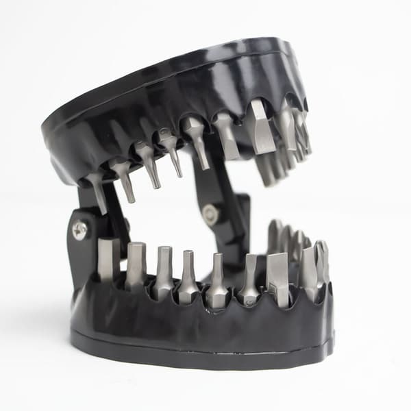 Protesborrholder Tenner Modelldesign Rommer Opptil 28 Bits Passer 1/4 Tommers Sekskantbits og Bitsadapter (Svart)