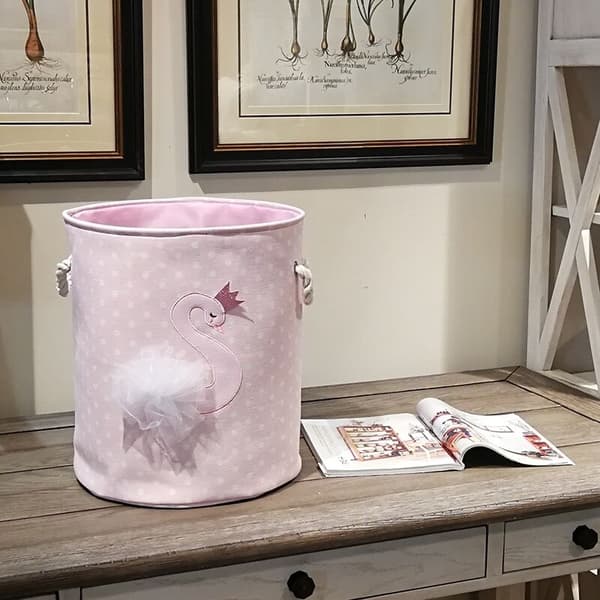 Swan Laundry Basket Storage Basket with Storage Baskets for Toy Books D35XH40Cm Swan Model
