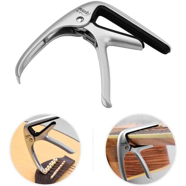 -6 Acoustic Guitar Capo Aluminum Alloy Change with Built-in Bridge Pin Puller for Classical Guitar Accessories