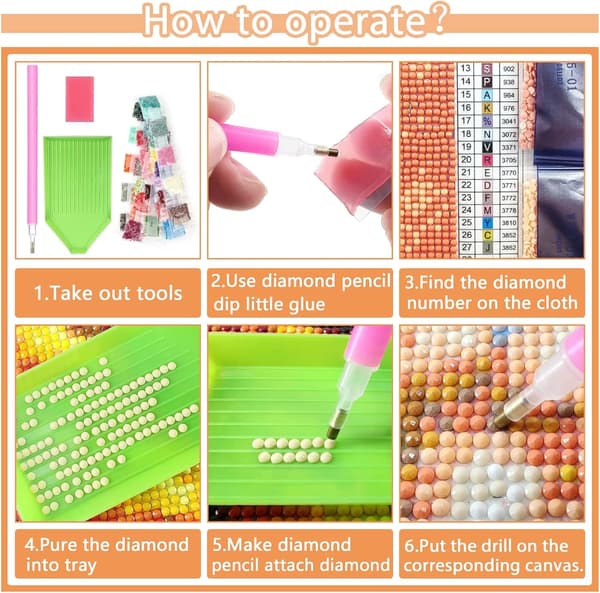 Påske Diamantkunst Sæt til voksne, Diamantmaleri Sæt til voksne, 5D DIY 12x16tommer
