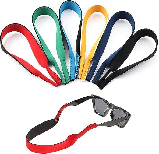 6-pack elastiska neoprenband för sportglasögon