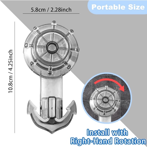 Suction Cup Hooks, 2-pack Suction Cups with Hooks, Extra Strong Suction Cups for Windows, Glass, Bathroom, Kitchen