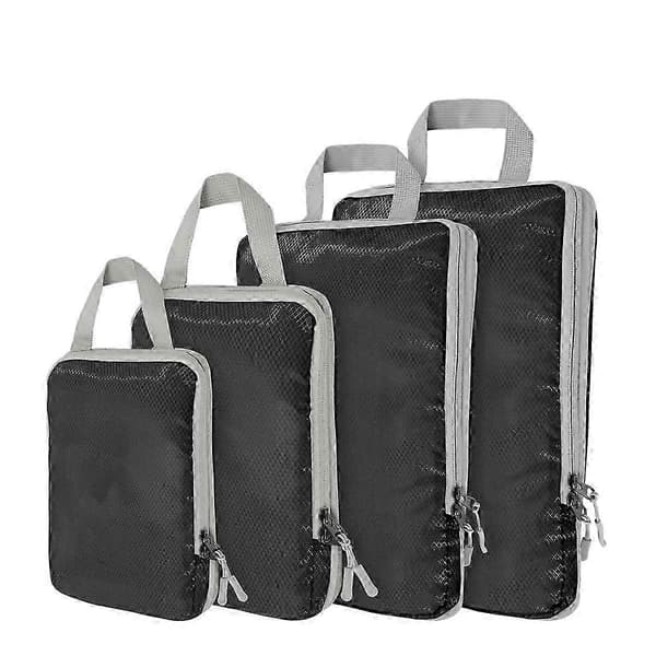 Compression Packing Cubes, 4-pack Ultralight Packing Cubes for Carry-on, Travel Packing for Suitcase Organizer Bag