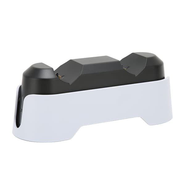 For PS5-kontroller ladestasjon Kontroller dobbel ladedokk for PS5 med LED-indikator hvit
