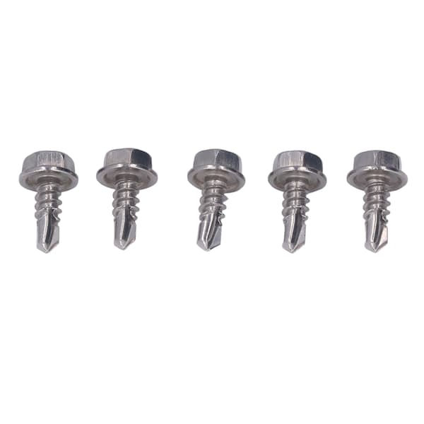50pcs Self-Tapping Screw Hex Washer Stainless Steel 4.8x13mm Fastener Accessory Set Kit
