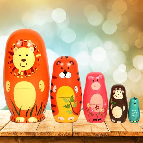 Håndlavede små trægenstande - Matryoshka dukke håndlavet KLB