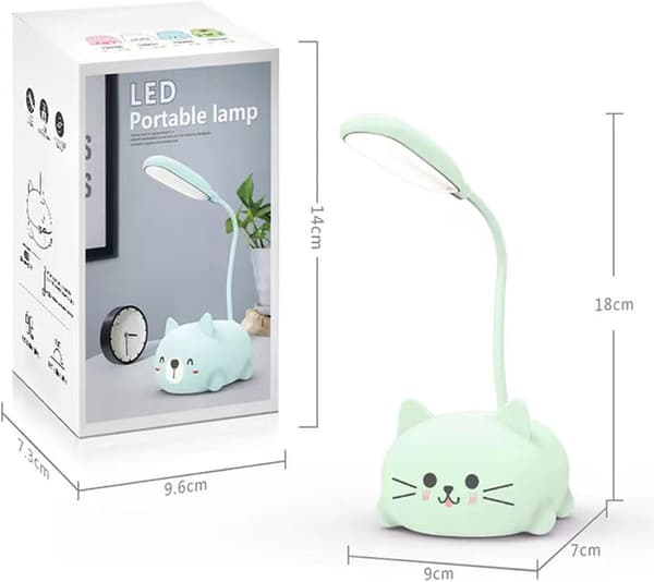 Mini katte natlampe USB genopladelig foldbar til børn grøn
