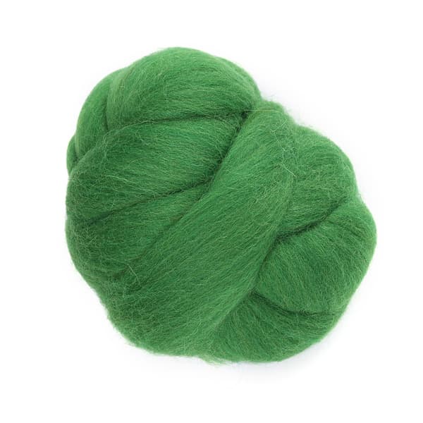 55g Farget Nålefilteull Roving Spinning Søm Trim Håndverksmateriale (Grønn)