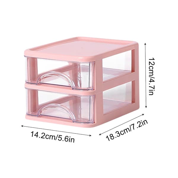 Cosmetic Storage Container for Makeup Lovers, Removable Desktop Organizer with Drawer Features Handle, Transparent Drawer Design for Efficient Small Storage