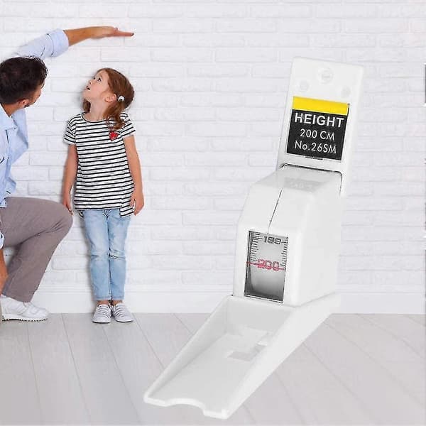 Height meter, 2 meter retractable height meter for adults and children (white) -Sew