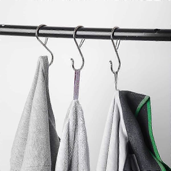 8-pack S-hook hanger, S-hook for hanging shelf, silver S-hook
