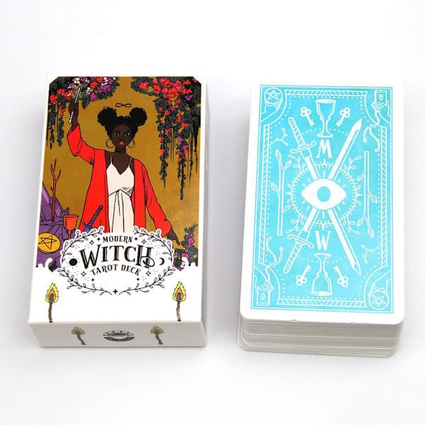 Tarotkort med moderne illustrationer