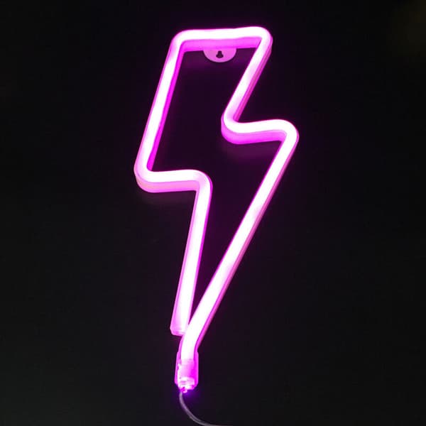 LED Neonlys Flash Neonskilt Væglampe Batteri- og USB-drevet Neonlys til Hjemmefest Jul