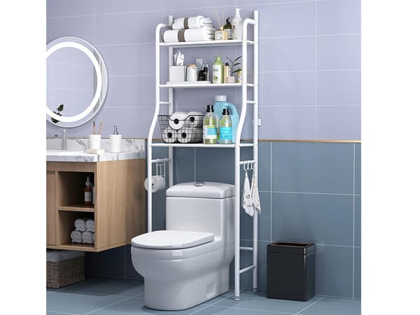 Badeværelseshylde 3-lags - Til toilet og vaskemaskine 2254 2254