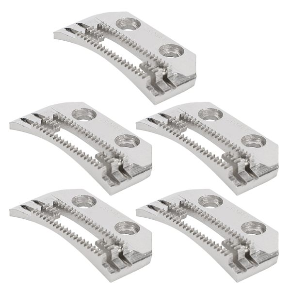 5 Pcs Sewing Machine Feed Dog Needle Plate Universal E-shaped Fine Teeth Double Row