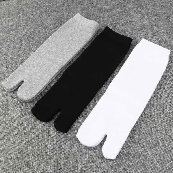 3 par sokker Herre Dame Kimono Flip Flop Sandal Split Tå Tabi Ninja sokker standard