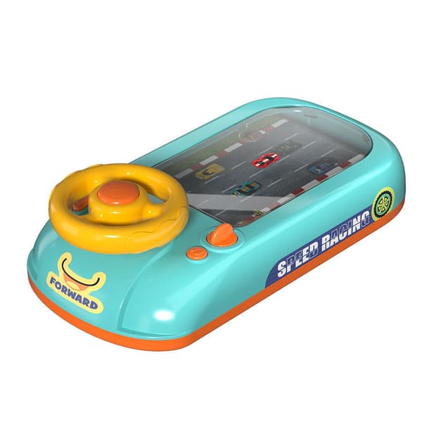 Children's Steering Wheel Simulator Game, Electric Desktop Toy, Avoid Race Car, Big Puzzle Challenge