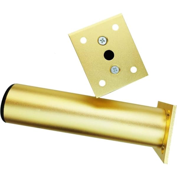 4 stk. møbelben i aluminiumslegering 80 mm guld til skab sofabord