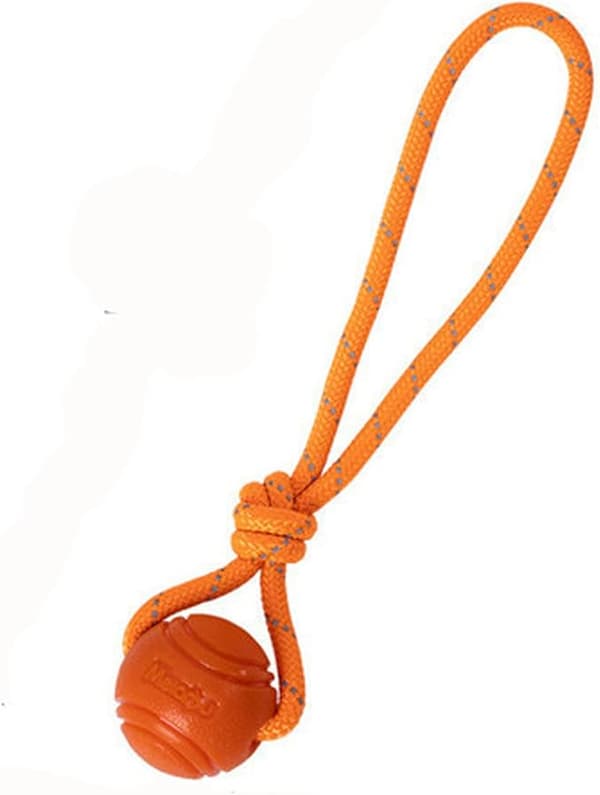 Dog Ball, Chew Toy, Indestructible, with Rope, Interactive, DXGHC