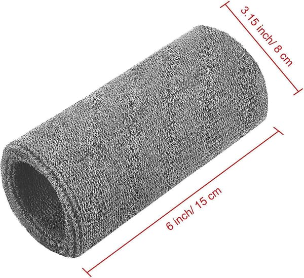 6 tums handledsband sportarmband elastiska atletiska handledsband för sport (grå)