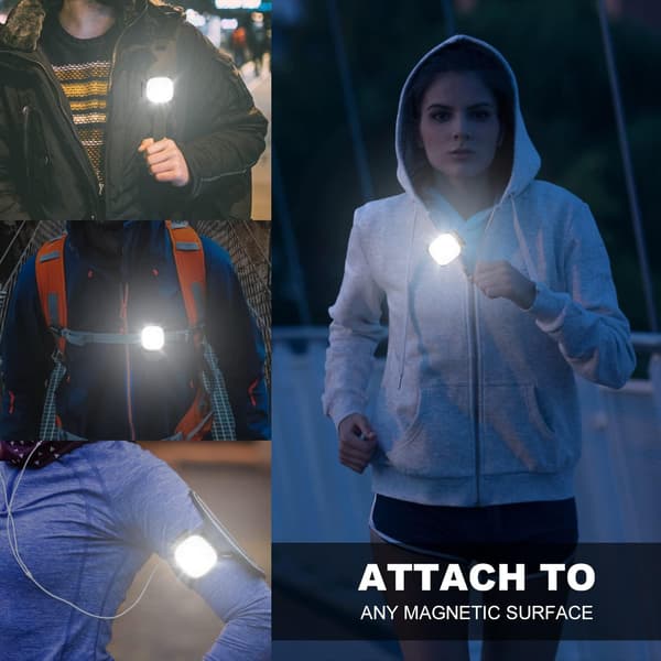 LED-hodelykt Brystlampe 2 stk. Løpelampe med 4 lysmoduser