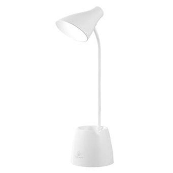 LED-skrivbordslampa med 3 ljuslägen och steglös dimning - Delift - vit