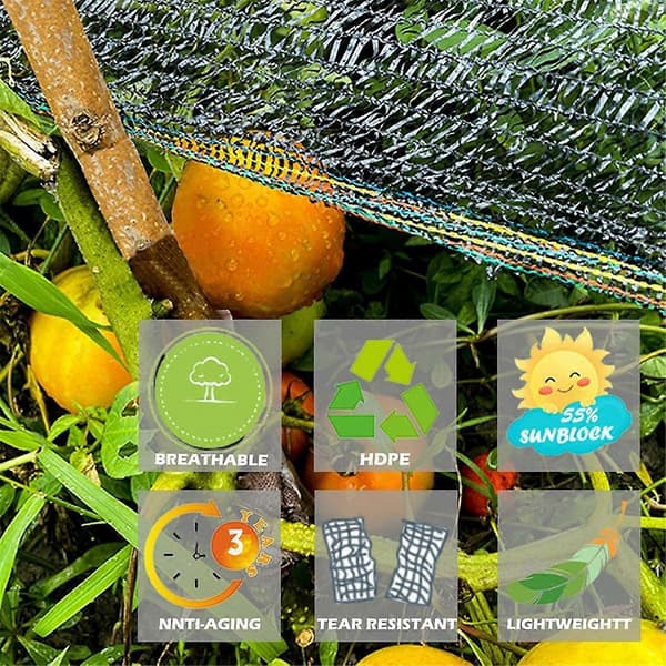 55% Skyggenet til Have, Solbeskyttelsesnet UV-resistent Net