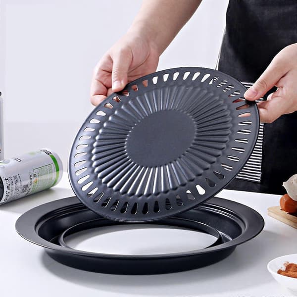 Grillfäste för camping för bärbart gaskök Diameter Grillplatta för gasspis Non-stick-Yvan