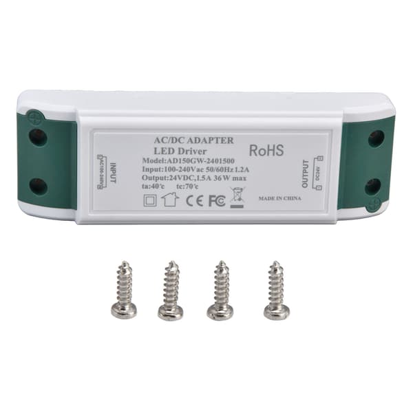 LED-driver 24V DC 1.5A 36W LED-strømforsyning Konstant Strøm 24V Transformator AC100‑240V