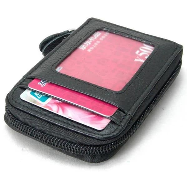 Kortholder - Uspecificeret - Sort - PU Læder - 11,5 x 7,5 cm - Unisex