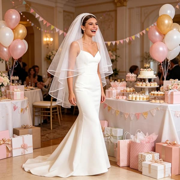 hvid delikat elegant slør elegant, kort, hvid, gennemsigtig -