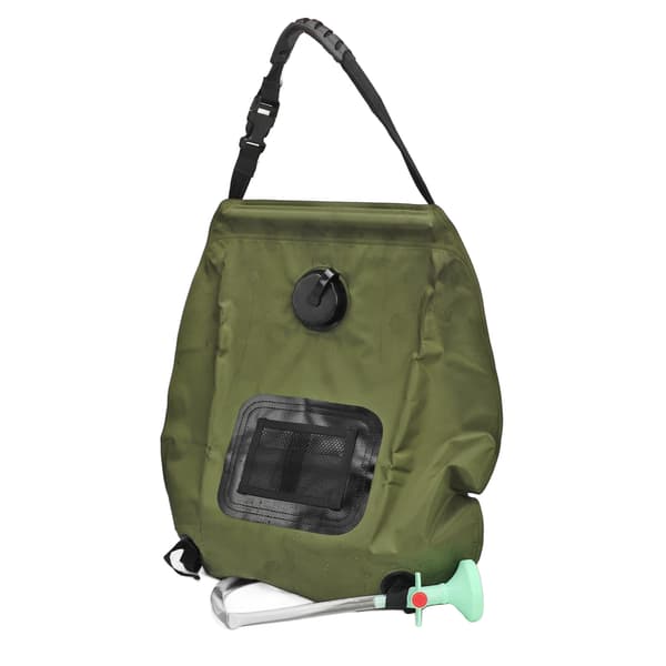 Grønn 20L Soldusjpose Sammenleggbar PVC Sammenleggbar Campingdusjpose for Utendørs Vandring