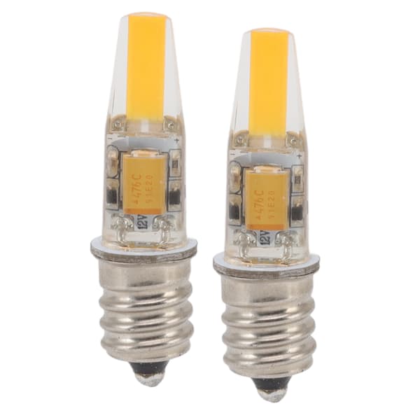 2pcs 2W 12V E12 LED Bulb Energy Saving Power Saving Candelabra Bulb Warm Lamp