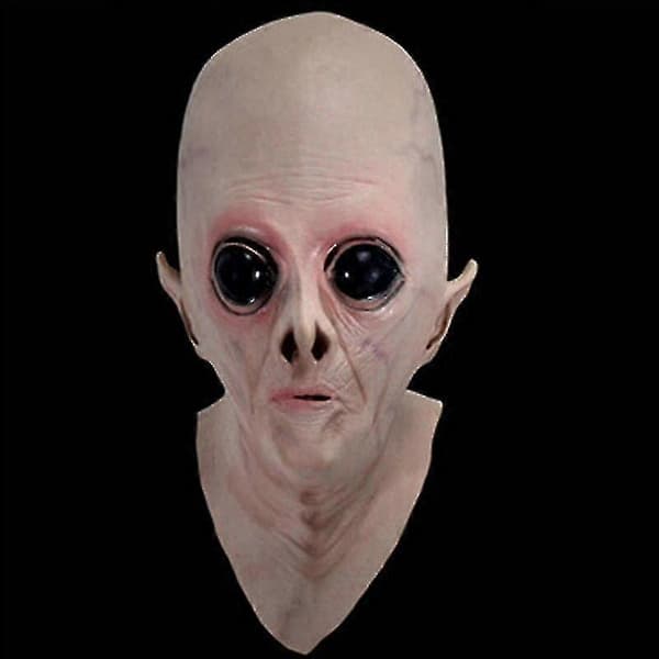 Skummel Halloween Latex Ufo Alien Helmaske
