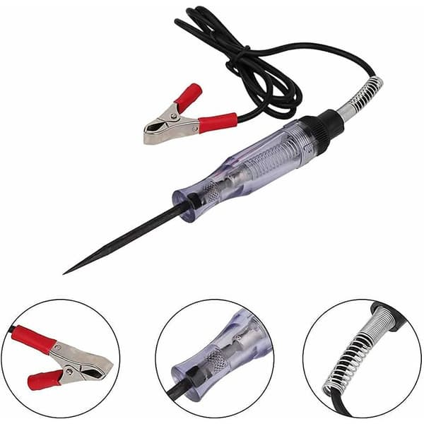 6-24V DC Car Circuit Test Pen with Indicator Light and 95cm Cable for Personal or Commercial Use